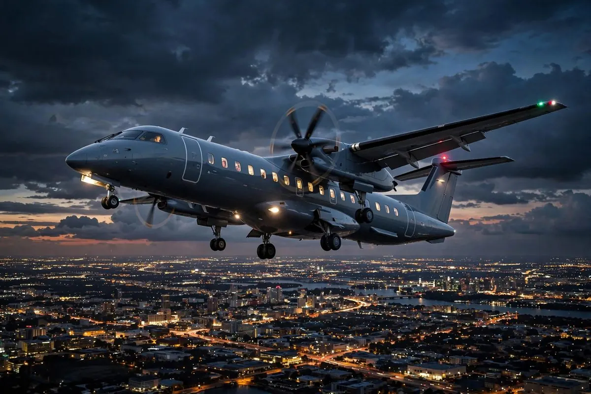 Hydrogen-powered aircraft in flight